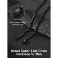 thumbnail image 7 of Suplight Black Chain Necklace, Punk Rock Jewelry, 18 Inches Necklace Chain, Adjustable Solid Thin Cuban Link Chain for Men, 7 of 7