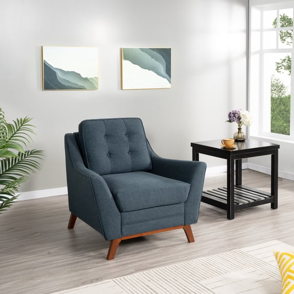 Naomi Home Harley Mid-Century Sofa Collection-Color:Navy,Part:Chair