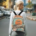 thumbnail image 7 of FORMRS Mini Backpack Purse for Women Travel Daypack Casual Shoulder Bag, Retro UFO, 7 of 7