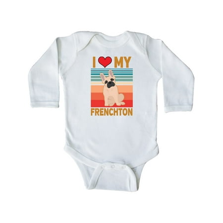 

Inktastic Frenchton Dog Frenchbo Bulldog Terrier Gift Baby Boy or Baby Girl Long Sleeve Bodysuit