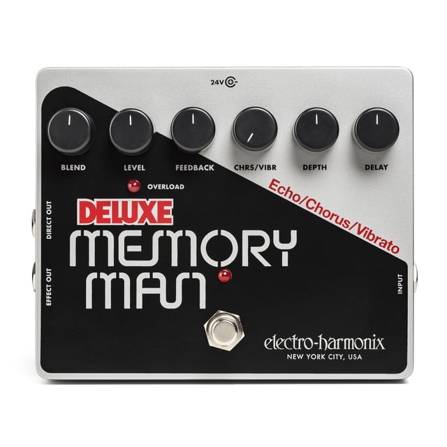 Pedal Electro-Harmonix Deluxe Memory Man analógico con retardo, estribillo y vibrato