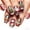 D, variant on 24PCS Medium Coffin Christmas Press On Nails, Nude Glitter Base with Santa Snowman Christmas Tree, Glossy Natural Fit Fake Nails for Women, Holiday Party & Daily Manicure, Salon & Home Use