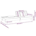 thumbnail image 4 of vidaXL 2-Seater Sofa Bed with Two Pillows Dark Grey Velvet, 4 of 5