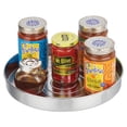 thumbnail image 5 of mDesign Lazy Susan Metal Turntable 12" Spinner, Kitchen Organization - Chrome, 5 of 6