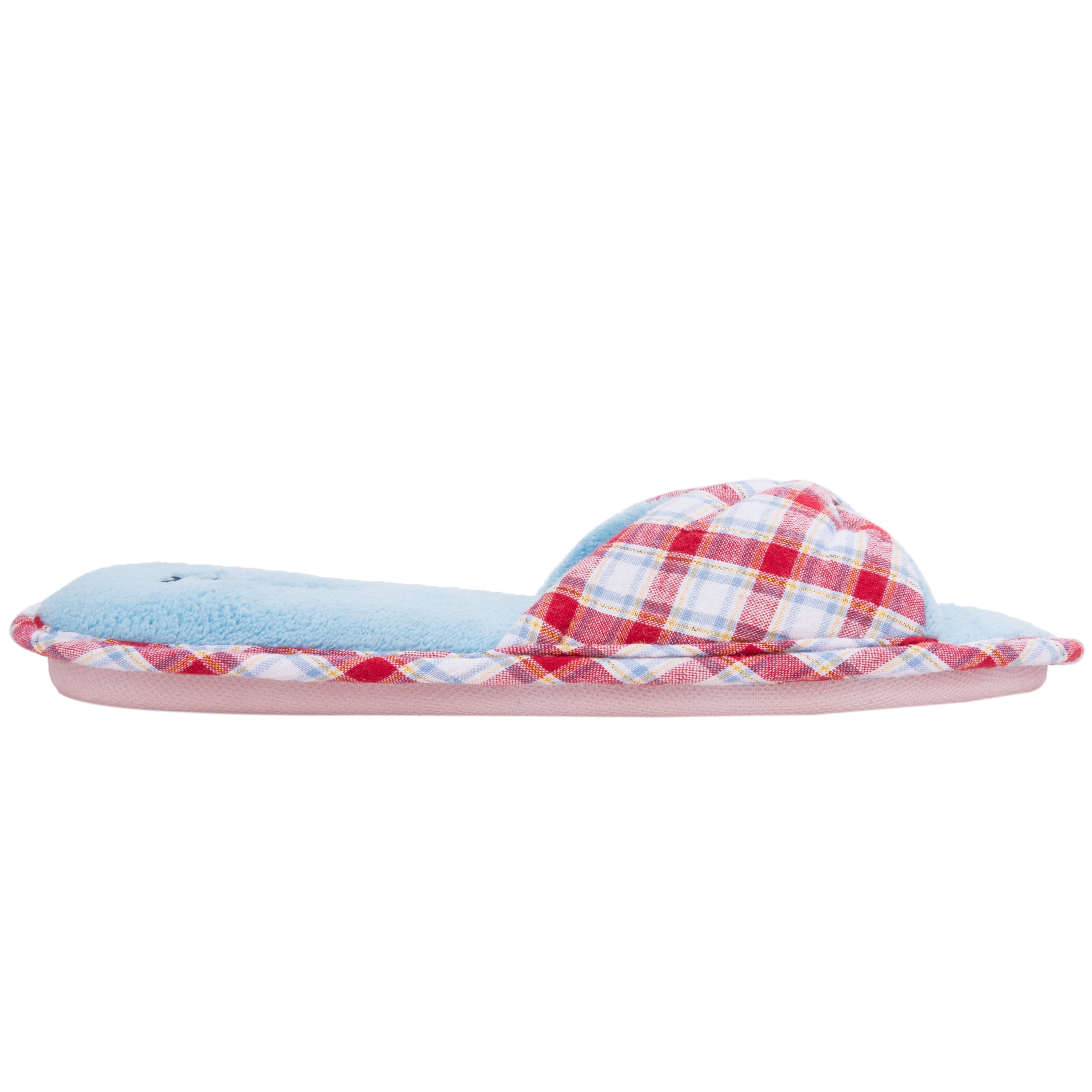 AERUSI Women's Red Plaid Bedroom Indoor House Slippers