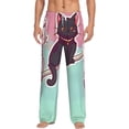 thumbnail image 2 of Lsque Cats On Broomstick Print Men's Pajama Pants, Lounge Pant - Comfortable Home Wear,Elastic Waistband, Stylish Design-Medium, 2 of 9