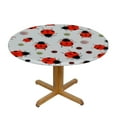 thumbnail image 3 of ONETECH  Red Ladybug Round Tablecloth Cute Round Dots Skin Fun Cartoon Table Cloth Polyester Tablecloths for Home Decor, Parties, Picnic, 3 of 7