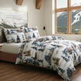 thumbnail image 6 of Paseo Road Acadia 3 Piece Comforter Set with Pillow Shams, Pine Trees Print Cabin Bedding Set, Queen, 6 of 9