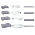 thumbnail image 3 of Luvan Glass Baking Dishes with Lids,8 Pieces Rectangular Glass Bakeware Set,Glass Pans for Baking Cooking, Freezer and Oven Safe, 3 of 8