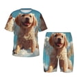 thumbnail image 1 of Fotbe Cute Angel Winged Dog Pijama Estampada de 2 Piezas para Niños – Ropa de Dormir de Manga Corta Cómoda para Niños y Niñas, Camiseta y Shorts de Algodón-Small, 1 of 6