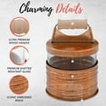 thumbnail image 3 of Autumn Alley Rustic Bathroom Accessories Set 4 - Copper Farmhouse Soap Dispenser, Rustic Toothbrush Holder, 2 Apothecary Jars Qtip Holder - Rustic Bathroom Decor – Farmhouse Bathroom Accessories, 3 of 7