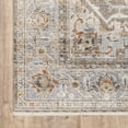 thumbnail image 3 of 3' x 5' Grey Blue Machine Woven Medallion Indoor Area Rug, 3 of 3
