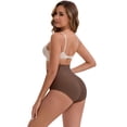 thumbnail image 2 of DARING DIVA Women's High-Waisted Butt Lifting Underwear 2 Pack Set M Beige, Brown, 2 of 6