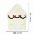 thumbnail image 5 of LmnLft Christmas Ceramic Houses Figurines, Lighted Cottage with LED Lights & Battery Compartment, Christmas Decorations Indoor, Winter Farmhouse Rustic Decor for Mantel Table Room, 5 of 9
