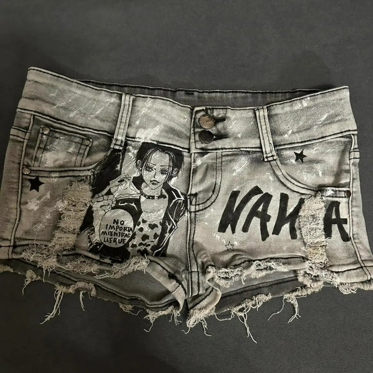 00s Gothic Print denim grunge NANA y2k