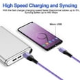 thumbnail image 6 of Micro USB Cable 6ft 4pack,USB A to Micro USB Cable Nylon Braided Phone Cables Adapter Micro USB Charging Cable USB Charger Cable Android Charging Cable Cords USB to USB Micro Cable 6ft,Purple, 6 of 6