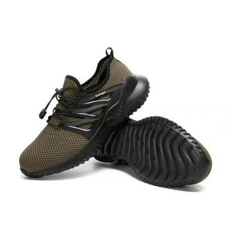 

Men Steel Toe Shoes Lightweight Safety Warehouse Industry Work Shoes Green Size 8