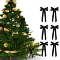 thumbnail image 2 of Dmlowu Christmas Tree Bows Ornaments - 5x10 Inch Christmas Bows for Xmas Decor, Velvet Bows for Christmas Tree, 6pcs Hanging Decorations Christmas Bow Gifts for Holiday Party Decor, 2 of 7