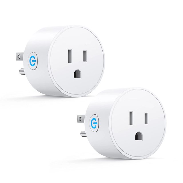 Enchufe inteligente compatible con Alexa y Google Home para control de voz, enchufe WiFi Mini Smart Outlet con función de temporizador, control Romte, no requiere concentrador, paquete de 2 JFHHH pequeña