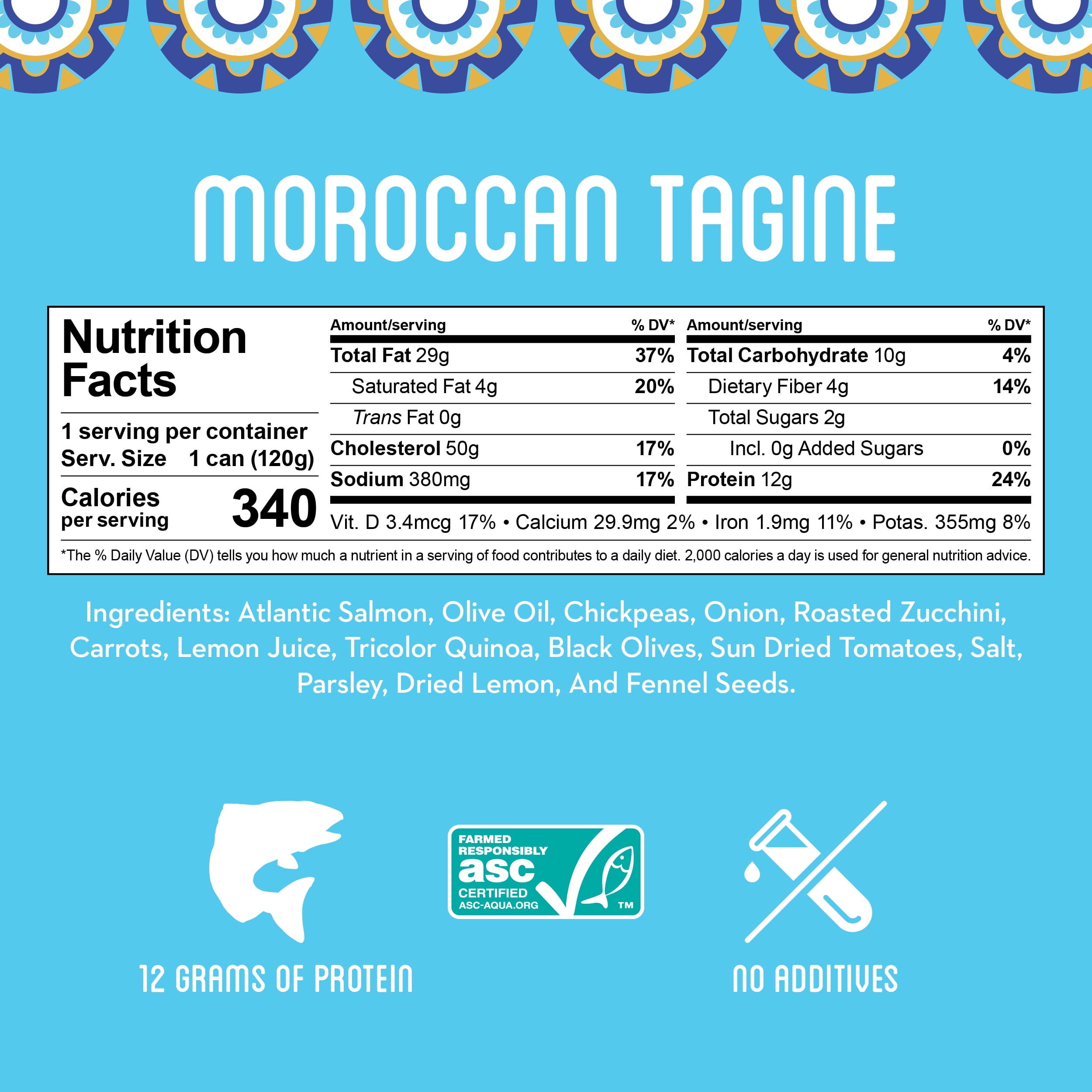 (2 pack) Freshe Moroccan Tagine, Gourmet Salmon Meal, 4.25 Ounce Can