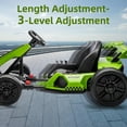 thumbnail image 2 of Historyli Kart eléctrico de 24 V, potente kart de drifting, asiento ajustable, velocidad de 13 km/h, luces LED, juguete para exteriores para niños de 6 a 15 años, color verde., 2 of 6