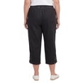 thumbnail image 4 of Turtle Bay New York Women's Capris with Studded Hem Detail in Cotton Blend Denim with Angled side Pockets (Plus Sizes), 4 of 6
