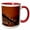 Red/White, variant on 3drose, New York Scene of the Brooklyn Bridge and Manhattan Skyline at Night, 11oz Two-tone Red Mug