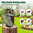 thumbnail image 4 of Solar Owl with Flashing Eyes and Rotating Head Realistic Solar Powered Garden Owl Resin Owl Statue Waterproof Solar Owl Decoys to Scare Birds Away for Patio Yard Porch Lawn, 4 of 7