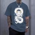 thumbnail image 6 of Ankishi Dragon Shirt Men Oversized Crewneck Mythology Chinese Dragon T-Shirt Funny Anime Graphic Tee Streetwear Dating, 6 of 9