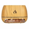 thumbnail image 1 of 3-In-1 Salt Rock Scent Diffuser, Ultrasonic Essential Oil Diffuser, Simulation Flame Humidifier, Colorful Light Mist Diffuser, Wood Grain Aroma Diffuser For Home Bedroom, 1 of 5