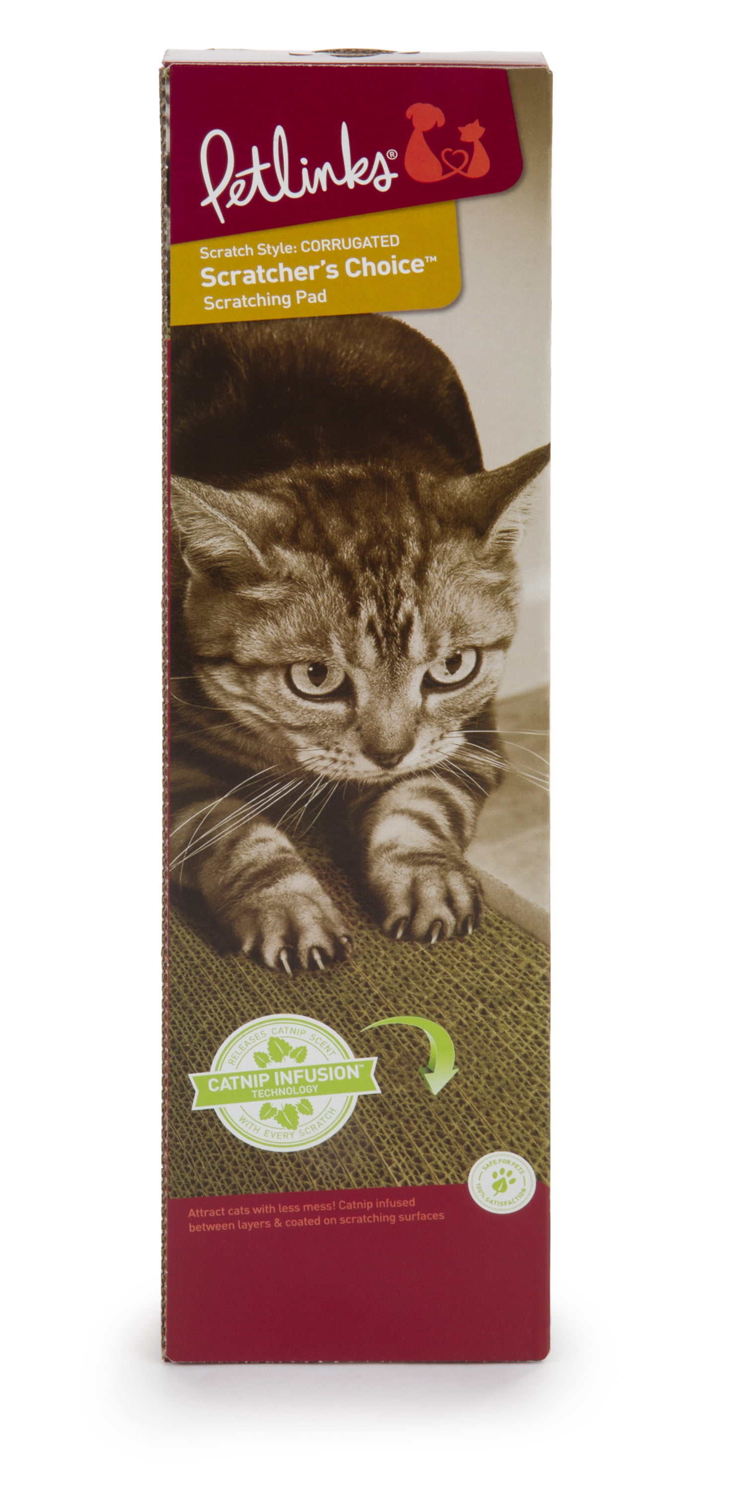 Petlinks Scratcher's Choice Corrugate Cat Scratcher with Infused Catnip