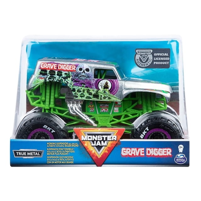 Vehículo a Escala Monster Jam Spin Master 1:24 Grave Digger C2