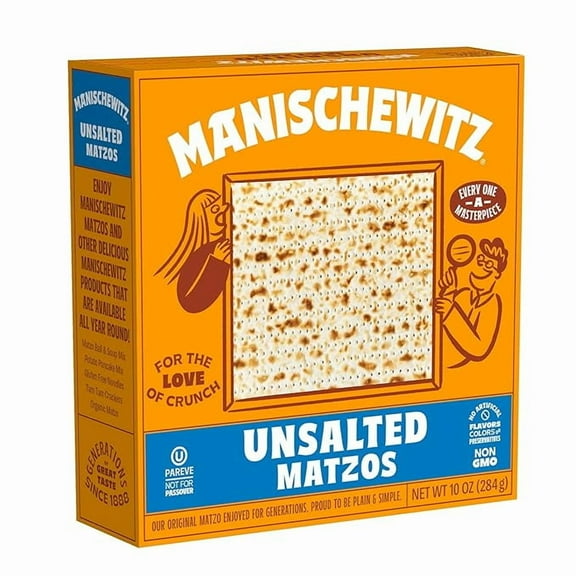 1x Manischewitz, Matzos Unsalted, 10 Oz