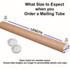 TubeeQueen Kraft Heavy Duty Mailing Tubes with End Caps | Art Shipping Tubes for Document Storage - Kraft, 4" W x 36" L (Pack of 12)