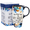 Blue, variant on Topadorn Ceramic Travel Coffee Mug with Lid and Gift Box – 17oz Butterfly Floral Design Coffee Cup with Spill-Resistant Lid, Blue Butterfly Print Ceramic Mug for Home and Office Use