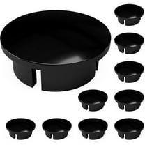 FORMUFIT F034IDC-BK-10 PVC Internal Domed End Cap, Furniture Grade, 3/4" Size, Black , 10-Pack
