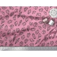 thumbnail image 3 of Soimoi Pink Cotton Voile Fabric Crystal Stone Geometric Printed Craft Fabric by the Yard 42 Inch Wide, 3 of 3