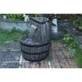 thumbnail image 4 of 23.5" Brown and Black Whiskey Barrel Fountain and Planter with White LED, 4 of 8