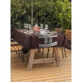 thumbnail image 4 of 60x102 Inch Outdoor Tablecloth with Umbrella Hole Zipper Rectangle Rugby Sport Rectangular Tablecloths Outside Waterproof Usa Sport White Red Brown Ball Patio Table Cloth Cover for Picnic Party, 4 of 8