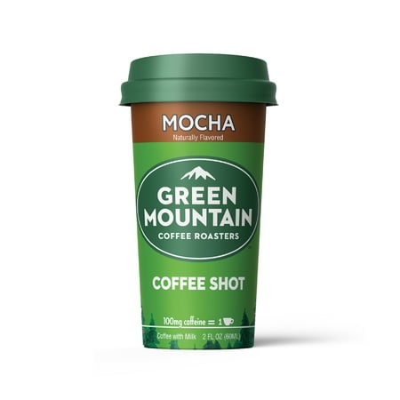 Green Mountain Coffee Shots - 100mg Caffeine, Mocha, Premium coffee energy boost in a ready-to-drink 2-ounce shot, 6
