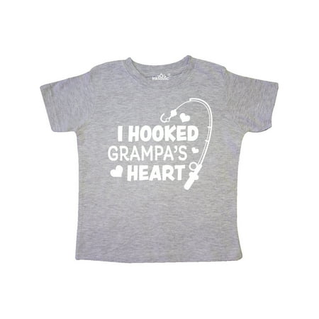 

Inktastic I Hooked Grampa s Heart with Fishing Rod Gift Toddler Boy or Toddler Girl T-Shirt