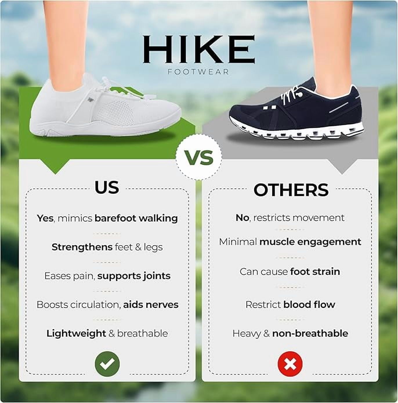 Hike Footwear Theora Pro Barefoot Shoes - Wide Toe Box, Breathable Lightweight Ergonomic Shoes for Walking & Hiking, Non-Slip Durable Sole, Zero Drop for Women and Men