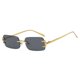 thumbnail image 1 of Gafas de sol sin montura Macarena Adorno Lente de color para hombres y Mujeres color negro y dorado, 1 of 8