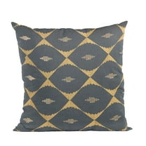 Plutus Brands Blue Cube Diamond Luxury Throw Pillow-Size:20" x 20"