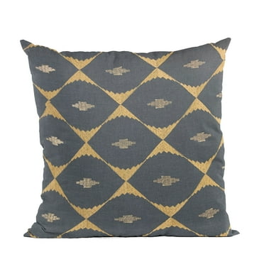 Plutus Brands Blue Cube Diamond Luxury Throw Pillow-Size:26" x 26"