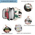 thumbnail image 3 of FORMRS Unisex School Backpack 17" Student Travel Bag with Laptop Compartment, Christmas Floral, 3 of 7
