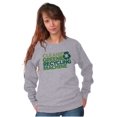 thumbnail image 4 of Save Planet Go Green Love Earth Day Unisex Plus Fleece Graphic Sweatshirt Brisco Brands 2X, 4 of 5