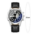thumbnail image 6 of Soumake Men Quartz Watch Round Dial Alloy No Delay Adjustable Faux Leather Strap Time-checking High Accuracy Wristwatch Business Commute Timepiece, 6 of 8