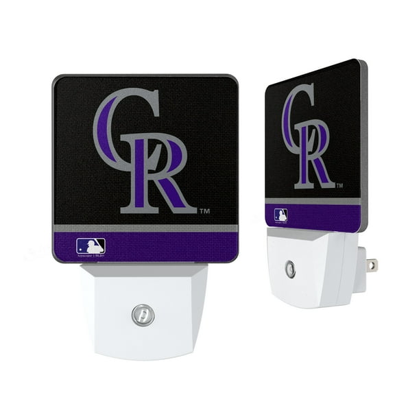 Colorado Rockies Stripe Design Nightlight 2-Pack