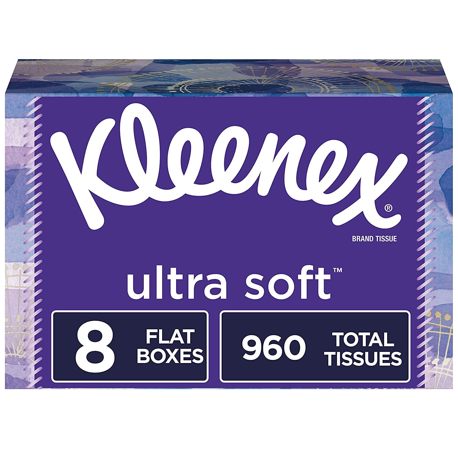 Kleenex Ultra Soft Facial Tissues 8 Flat Boxes 120 Tissues per Box 960 Tissue... 